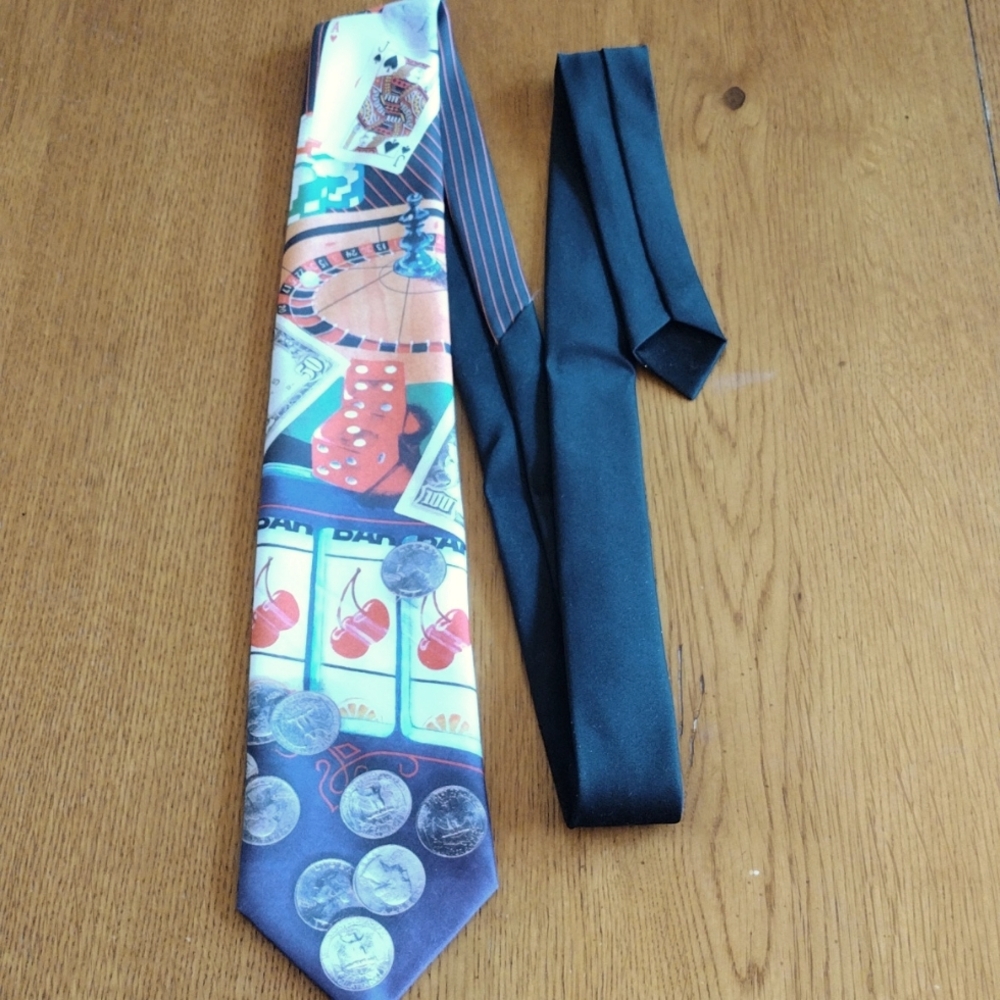 Ralph Marlin Casino Gambling Themed Tie